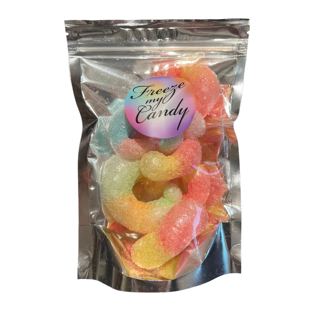 Freeze dried trolli sour worms